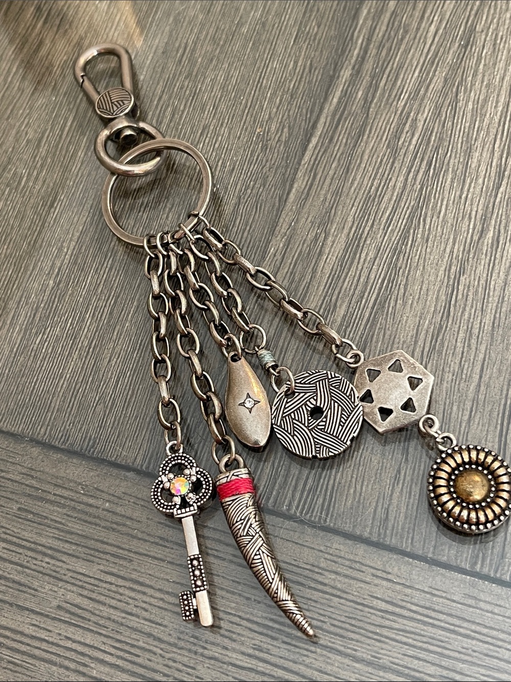 The SAK Bohemian Style - Tribal Multi Charm Key Chain - Bag Charm